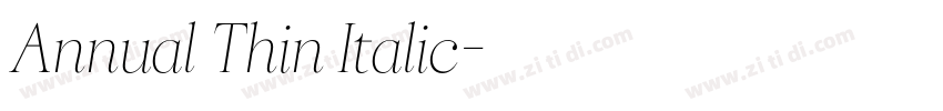 Annual Thin Italic字体转换